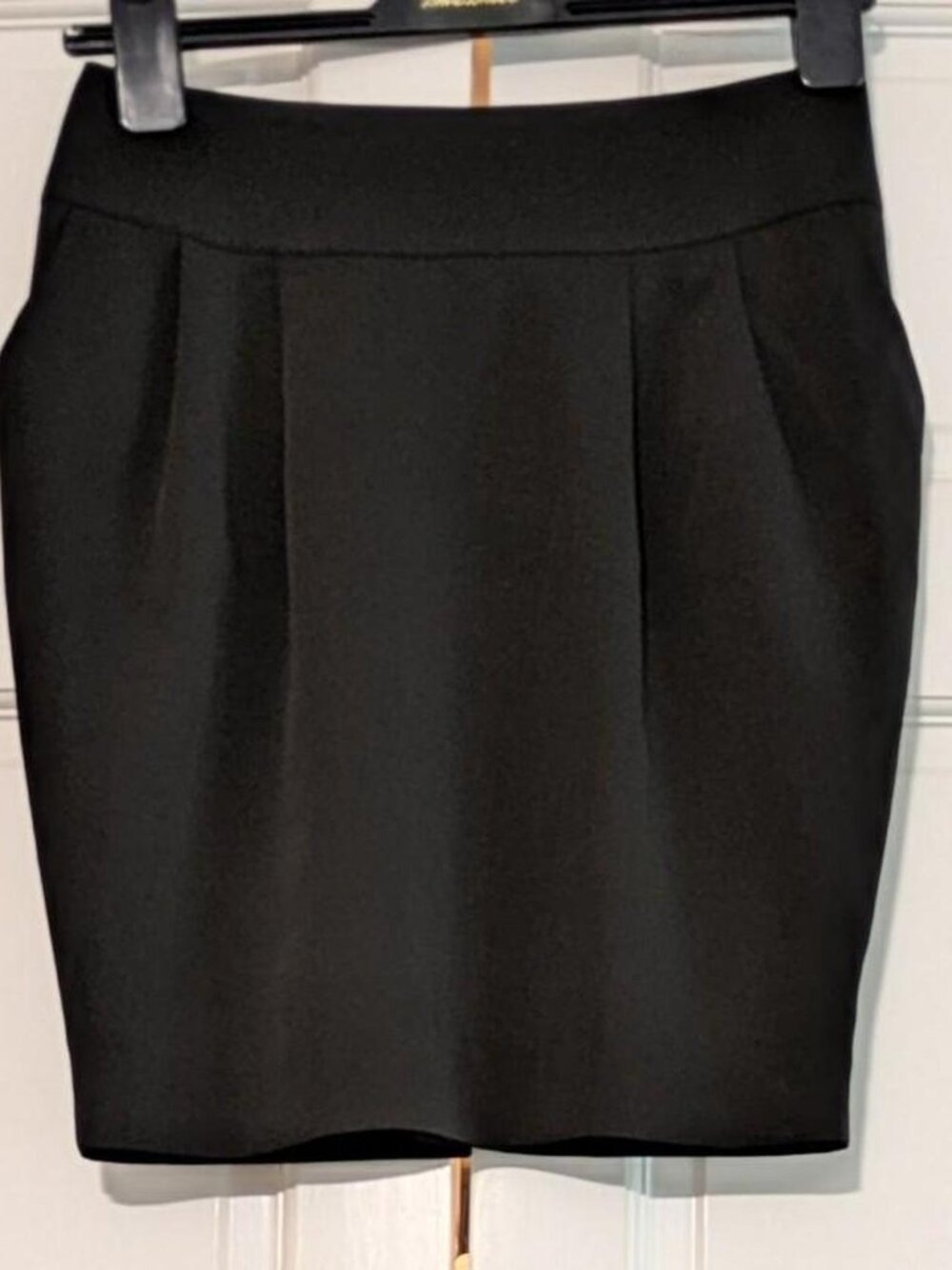✨Gala de la mora Black Pleated Tulip Mini Skirt with Pockets - Size S / US 4